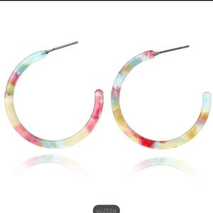 Multicolor 3/4 Hoop Earrings
